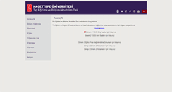 Desktop Screenshot of medinfo.hacettepe.edu.tr
