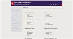 Desktop Screenshot of etikkurul.hacettepe.edu.tr